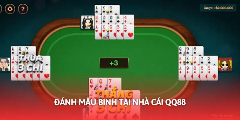 Đánh game bài QQ88 mậu binh cơ hội nhận thưởng cao